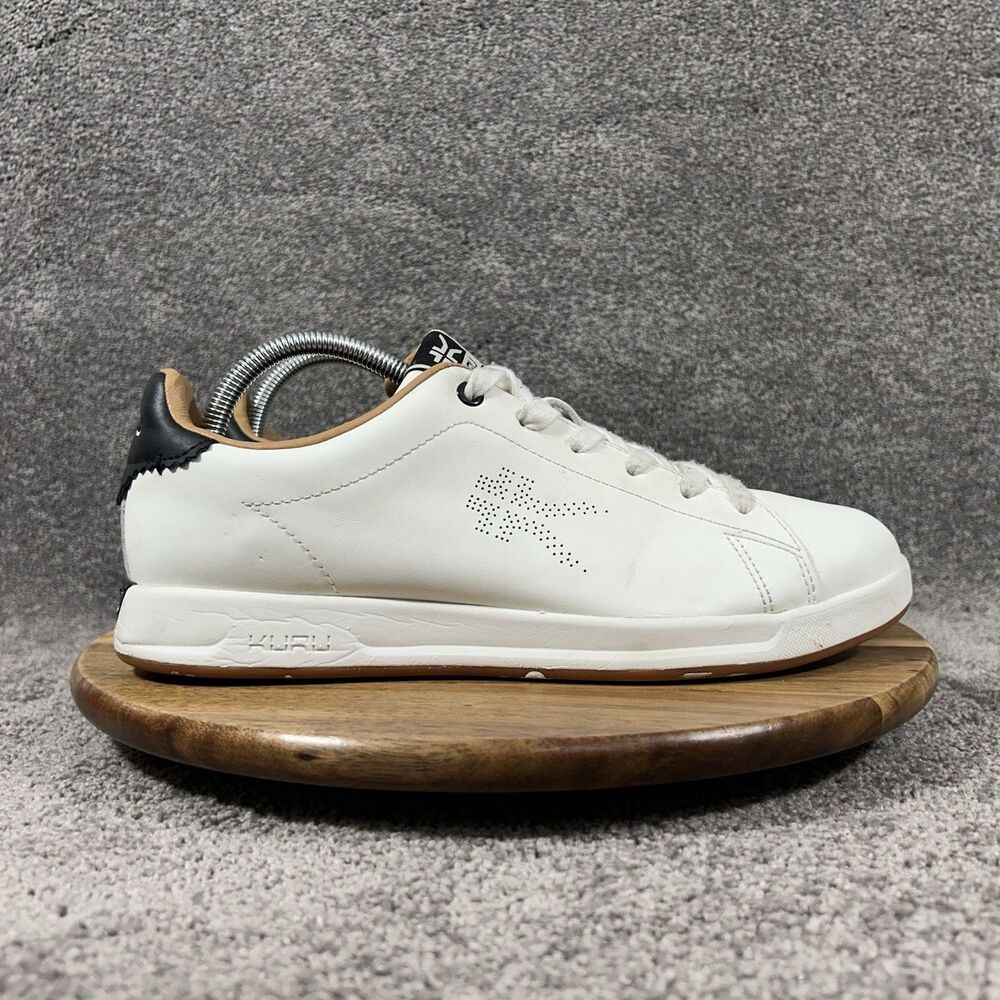 Kuru Roam Women’s Size 11 White Leather Court Comfort Casual Athletic Shoes Used